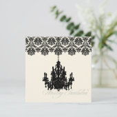 PixDezines Piqué Damask + Chandelier Kaart (Staand voorkant)