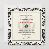 PixDezines Piqué Damask + Chandelier Kaart (Achterkant)