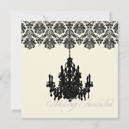 PixDezines Piqué Damask + Chandelier Kaart (Voorkant)