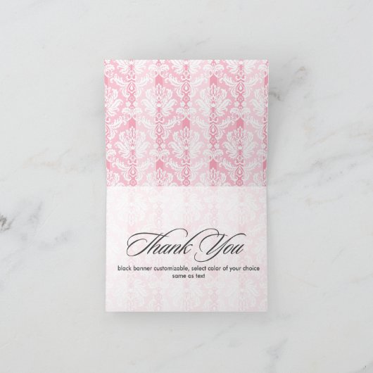 PixDezines Pique Damask, Dank u Bedankkaart (Binnen)