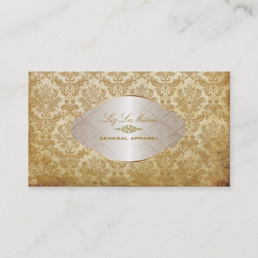 PixDezines  piqué damask Visitekaartje (Voorkant)