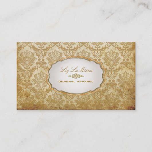 PixDezines piqué damask Visitekaartje (Voorkant)