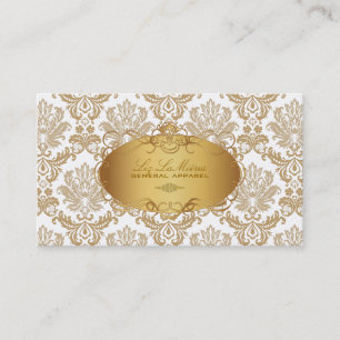 PixDezines piqué damask Visitekaartje