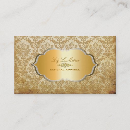 PixDezines  piqué damask Visitekaartje (Voorkant)