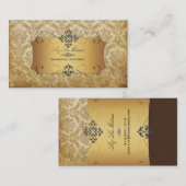 PixDezines  piqué damask Visitekaartje (Voorkant / Achterkant)