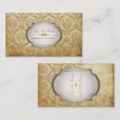 PixDezines piqué damask Visitekaartje (Voorkant / Achterkant)