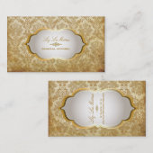 PixDezines piqué damask Visitekaartje (Voorkant / Achterkant)