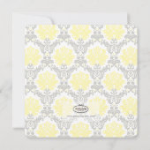PixDezines pique damask/yellow/grijs Save The Date (Achterkant)
