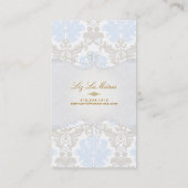 PixDezines  piqué damast/blauw+grijs Visitekaartje (Achterkant)