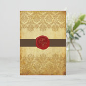 PixDezines +Pique Lace Damask+Wax Seal Kaart (Staand voorkant)