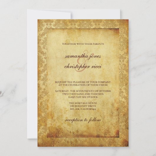 PixDezines +Pique Lace Damask+Wax Seal Kaart (Achterkant)