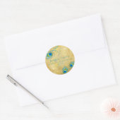 PixDezines  pizzazz pauwenveer Ronde Sticker (Envelop)