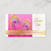 PixDezines Pizzazz Peacock Feather voor lange leve Visitekaartje (Voorkant)