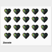 PixDezines Pizzazz Peacock Veer/doe-het-zelf kleur Hart Sticker (Vel)