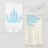 PixDezines placid blue chandelier/DIY kleur Visitekaartje (Voorkant / Achterkant)