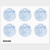 PixDezines placid blue sneeuwvlokken/DIY Ronde Sticker (Vel)