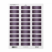 PixDezines Plain Plum Eenvoudige Sjabloon Etiket (Full Sheet)