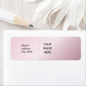 PixDezines Plain Rosequartz Eenvoudige Sjabloon Etiket (Insitu)