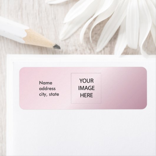 PixDezines Plain Rosequartz Eenvoudige Sjabloon Etiket (Insitu)