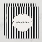 PixDezines Plain strepen zwart + wit/zebra Kaart (Voorkant / Achterkant)