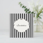 PixDezines Plain strepen zwart + wit/zebra Kaart (Staand voorkant)