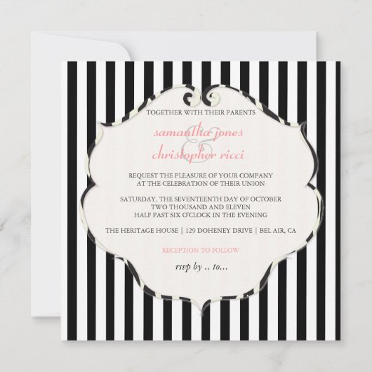 PixDezines Plain strepen zwart + wit/zebra Kaart (Achterkant)