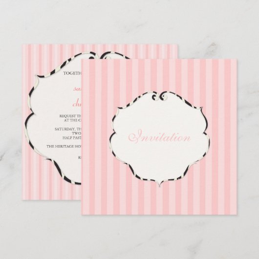 PixDezines Plain stripes/DIY kleur/roze Kaart (Voorkant / Achterkant)