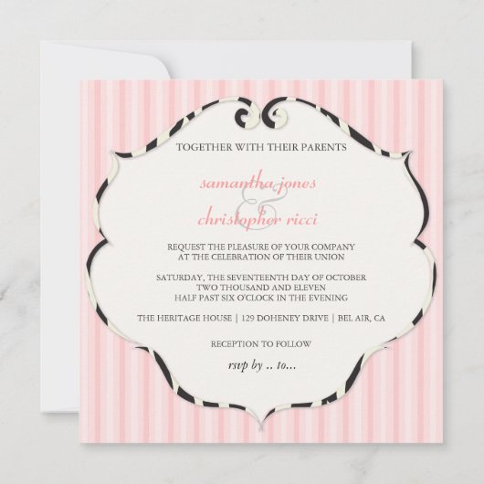 PixDezines Plain stripes/DIY kleur/roze Kaart (Achterkant)