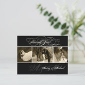 PixDezines Plain Trouwfoto's Dank u Briefkaart (Staand voorkant)
