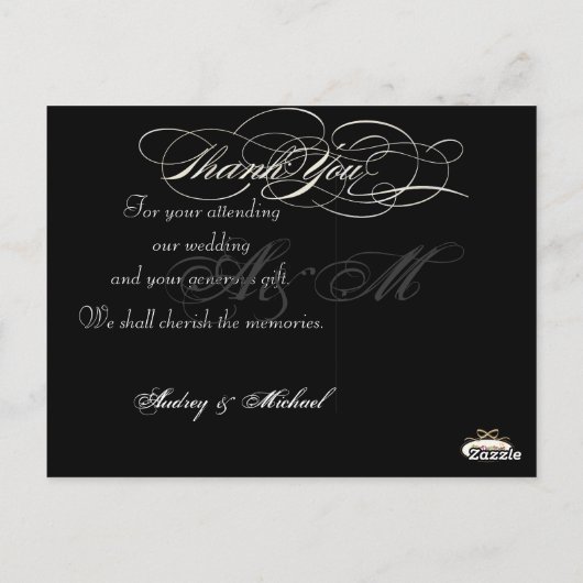 PixDezines Plain Trouwfoto's Dank u Briefkaart (Achterkant)