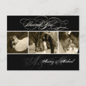 PixDezines Plain Trouwfoto's Dank u Briefkaart (Voorkant)
