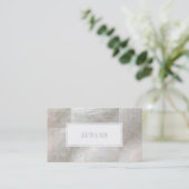 PixDezines platina strepen/faux zilver Visitekaartje (Staand voorkant)