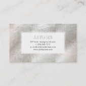 PixDezines platina strepen/faux zilver Visitekaartje (Achterkant)