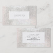 PixDezines platina strepen/faux zilver Visitekaartje (Voorkant / Achterkant)