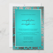 PIXDezines PLATINUM FLORA DAMASK INVITATIES Kaart (Achterkant)