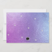 PixDezines Platinum Ombre Blauwgroen Bar Mitzvah Kaart (Achterkant)