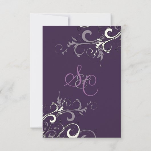 PixDezines PLUM/CREAM SWIRLS/DIY Background Kaart (Voorkant)
