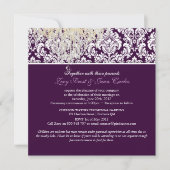 PixDezines Plum Moiré Damask/Crystal Chandelier Kaart (Voorkant)