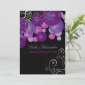 PixDezines plum/paarse/lila lantaarns Kaart (Staand voorkant)