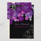 PixDezines plum/paarse/lila lantaarns Kaart (Voorkant / Achterkant)