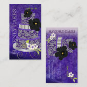 PixDezines Plum Pudding Cake/Bakery/Pâtisserie Visitekaartje (Voorkant / Achterkant)