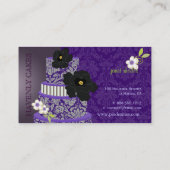 PixDezines Plum Pudding Cake/Bakkerij/Pâtisserie Visitekaartje (Achterkant)