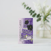 PixDezines Plum Pudding Cake/Bakkerij/Pâtisserie Visitekaartje (Staand voorkant)