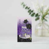 PixDezines Plum Pudding Cake/Bakkerij/Pâtisserie Visitekaartje (Staand voorkant)