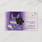 PixDezines Plum Pudding Cake/Bakkerij/Pâtisserie Visitekaartje (Achterkant)