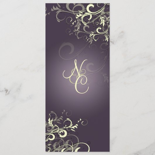 PixDezines PLUM SWIRLS+CREAM WEDDING PROGRAMMA'S (Voorkant)