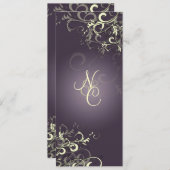 PixDezines PLUM SWIRLS+CREAM WEDDING PROGRAMMA'S (Voorkant / Achterkant)
