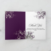 PixDezines Plum Swirls Photo Thank You cards Bedankkaart (Binnen)