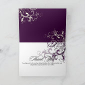 PixDezines Plum Vanilla Swirls Bedankt kaarten (Binnen)