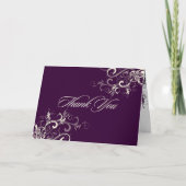 PixDezines Plum Vanilla Swirls Bedankt kaarten (Voorkant)